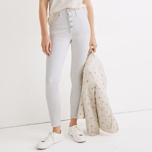 Madewell 10” High Rise Skinny Crop white sz 28 NWT